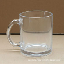 glossy effect sublimation glass mug ,glass mug with sublimation coating